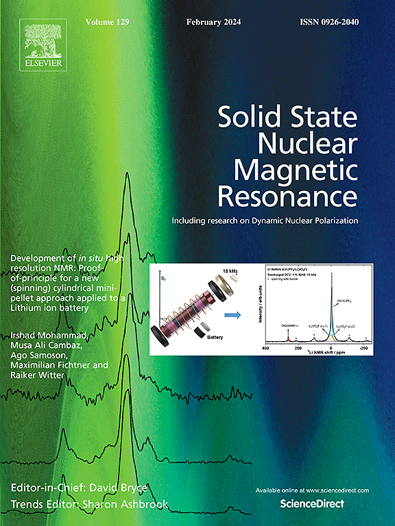 Go to journal home page - Solid State Nuclear Magnetic Resonance